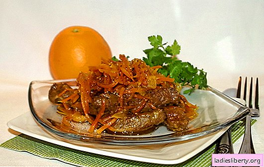 Beef liver with carrots: fried, stewed, in a salad. The best recipes for cooking beef liver with carrots