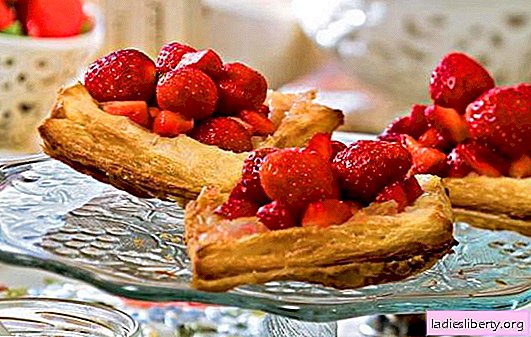 Tærter med jordbær - du skal gøre om sommeren! Opskrifter tærter med jordbær fra gær, puff, kefir, shortcrust wienerbrød