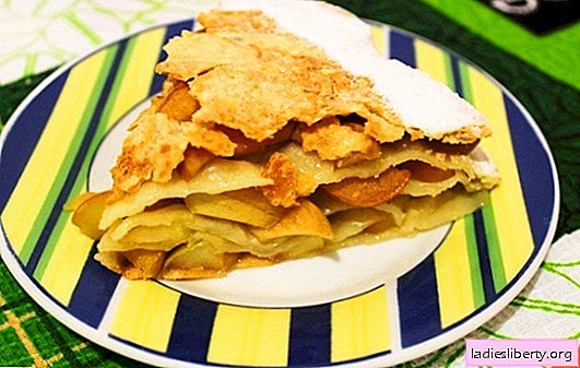Tortas com maçãs de massa folhada - um clássico delicado de cozimento. As melhores receitas para tortas com maçãs de massa folhada
