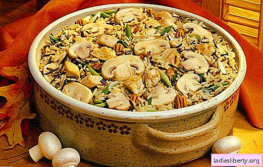 Pilaf with mushrooms - riot of aromas! Cooking loose pilaf with mushrooms: lean, with meat, chicken, buckwheat, raisins