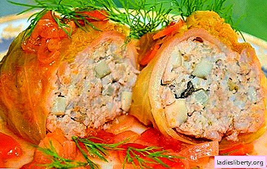 Step-by-step recipes for classic and lazy stuffed cabbage with minced meat. Stuffed cabbage with minced meat in a pan, oven, slow cooker (step by step)