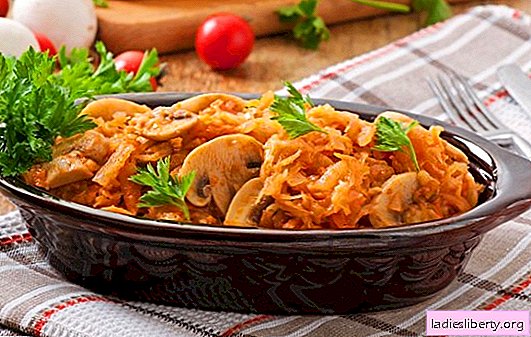 Lenten dishes with mushrooms are an excellent substitute for meat. Recipes for a variety of lean dishes with mushrooms: salads, soups, bigus, casseroles