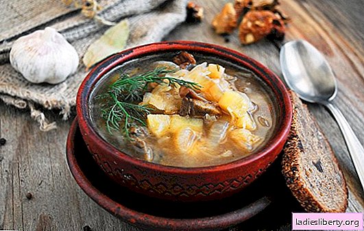 Sopa de repollo magra - ¡para ayunar y buenas dietas! Las mejores recetas tradicionales y originales para sopa magra sin carne y grasa animal.