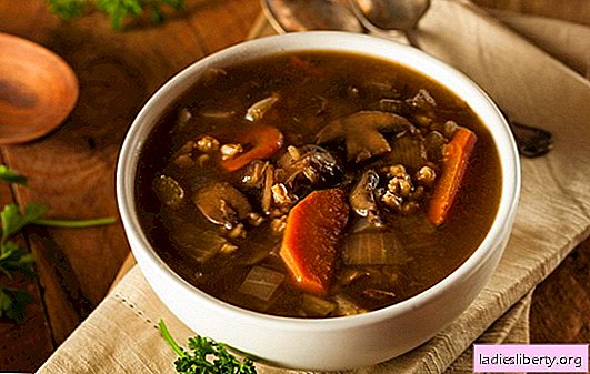Lenten soup with mushrooms - let it always be tasty! Different recipes for lean soups with mushrooms and cereals, noodles, vegetables