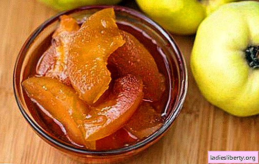 Quince jam - excellent taste! Recipes of different jam from quince: natural, with citruses, apples, nuts, honey