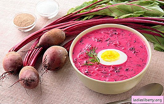 Enkle kolde supper: rødbedsuppe med kefir. Bagt, kogt og rå roer - grundlaget for rødbeder på kefir