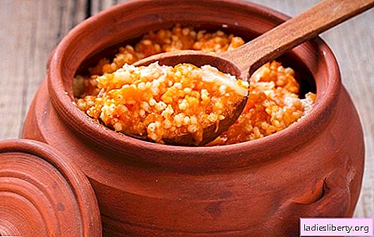 We prepare millet porridge with pumpkin in a pot without a Russian oven. Lean, sweet and crumbly millet porridge with pumpkin in a pot