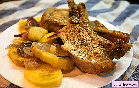 Ribas ar kartupeļiem lēnā plītē - vienkāršs, sulīgs ēdiens. Receptes ribiņas ar kartupeļiem lēnā plītē