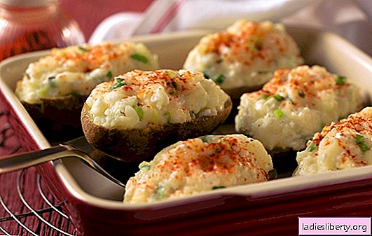 Recipes stuffed potatoes in the oven. How and with which you can cook stuffed potatoes in the oven
