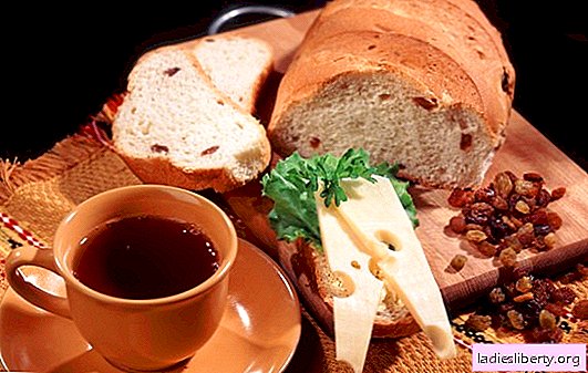 Recetas de pan blanco y de centeno con pasas para el horno y la máquina de pan. Productos horneados nacionales tradicionales - pan de pasas