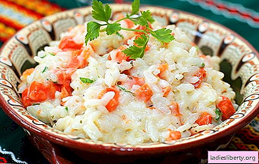 Rice with carrots - always friendly! Sweet and spicy, fried, boiled and baked - rice dishes with carrots: the best recipes