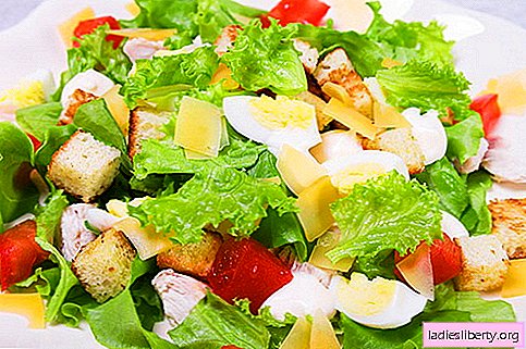 Salade César - les bonnes recettes et ingrédients. Comment préparer la sauce (vinaigrette) pour la salade César.