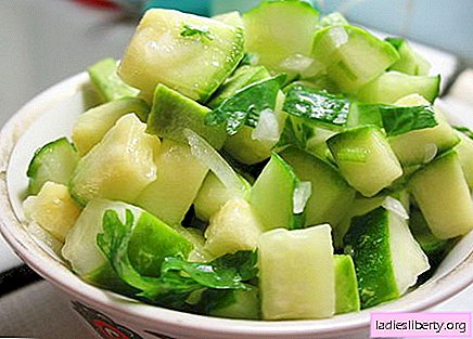 Salada de abobrinha - as melhores receitas. Como preparar uma salada de abobrinha corretamente e saborosa.