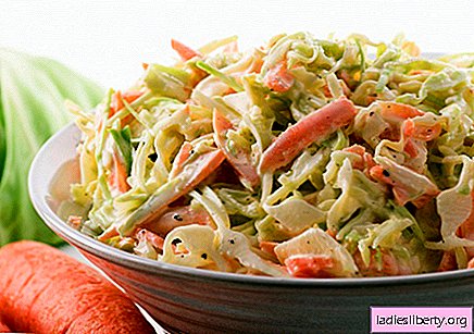 Kohlsalat mit Mayonnaise - die besten Rezepte. Wie man richtig und lecker gekochten Salat mit Kohl und Mayonnaise macht.
