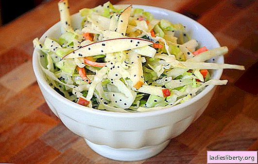 Coleslaw with apple - vitamin recharge! Recipes for cabbage salads with apples for weekdays and fasting days