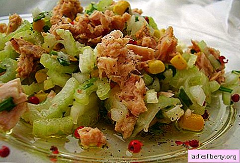Canned tuna salad - proven recipes. How to cook a salad of canned tuna.