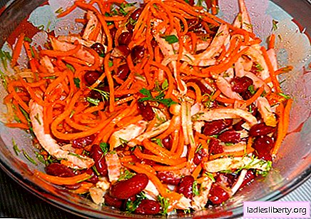 Salade de carottes coréennes aux haricots - les meilleures recettes. Comment bien et savoureux salade cuite avec des carottes et des haricots coréens