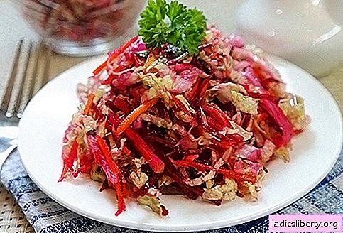 Salade "Garde" - de vijf beste recepten. Hoe goed en lekker gekookte salade "Garde".