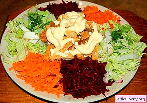 Salade "Tuin" - de vijf beste recepten. Hoe goed en lekker gekookte salade "Tuin".