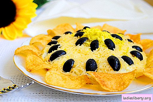 Sunflower salad - the best recipes. How to cook sunflower salad correctly and tasty.