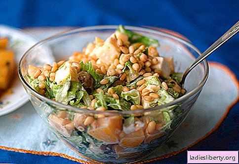 Salade aux pignons - les meilleures recettes culinaires. Comment bien et savoureux préparer une salade avec des pignons de pin.