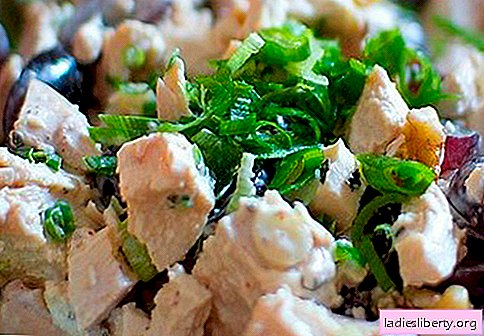 Salada de frango defumado - as melhores receitas. Como corretamente e saborosa salada cozida com pernas de frango defumado