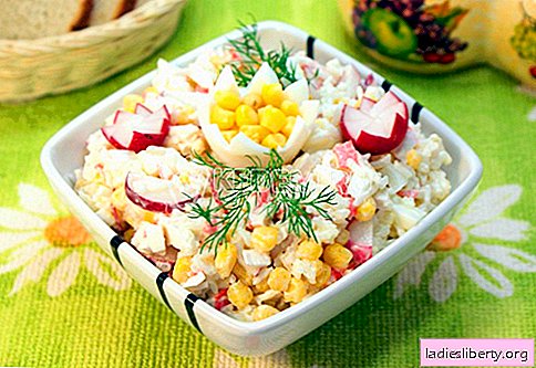 Salad with crab meat - the five best recipes. How to properly and tasty cooked salad with crab meat.