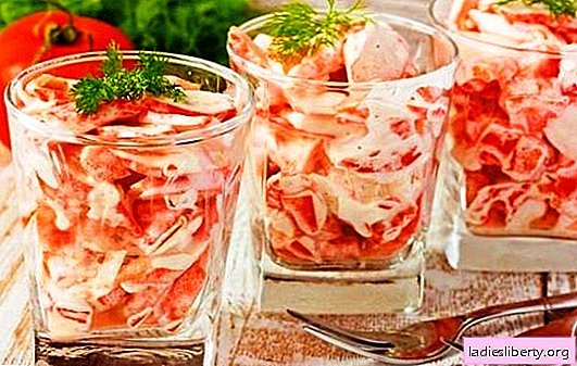 Salade de bâtonnets de crabe, tomates et fromage - un goût fabuleux! Recettes de différentes salades avec des bâtonnets de crabe, des tomates et du fromage