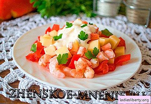 Salada com camarão - uma receita com fotos e descrição passo a passo