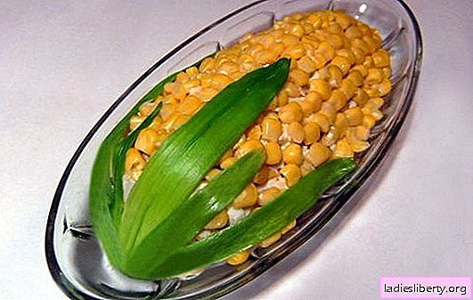Salotos su kukurūzais ir dešra - pažįstamo ir gražaus derinys. Paprastų ir įdomių salotų su kukurūzais ir dešra receptai
