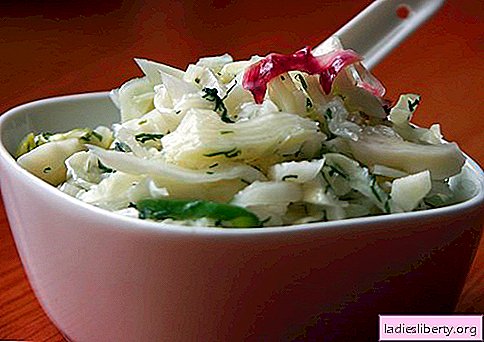 Salad with pickled onions - a selection of the best recipes. How to properly and tasty to prepare a salad with pickled onions.
