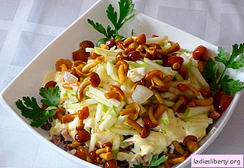 Salad with pickled mushrooms - five best recipes. How to properly and tasty to prepare a salad with pickled mushrooms.