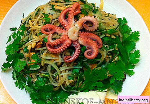 해산물 샐러드 "라구나"- 사진이있는 요리법과 단계별 설명