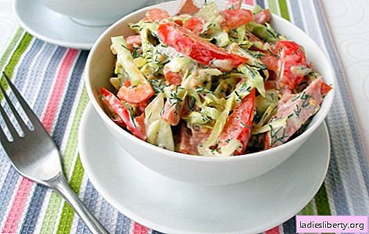 Salad with cucumber and sausage - cook with taste! Recipes for salads with cucumbers and sausage: nourishing, light, puff, diet
