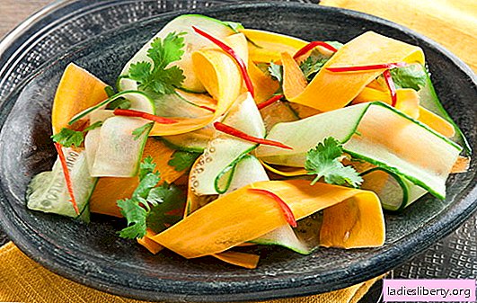 Sallad med gurka och morötter - färskhet i varje sked. De bästa recepten för sallader med gurka och morötter: enkel diet