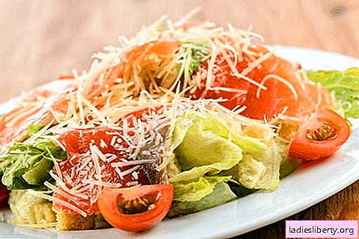 Salad with salmon and cheese - the right recipes. Quickly and tasty cooking salad with salmon and cheese.