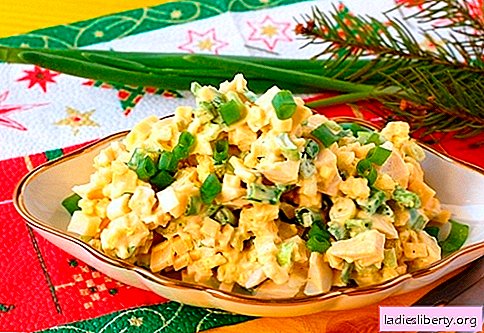 Salad với trứng và phô mai - năm công thức nấu ăn tốt nhất. Làm thế nào để salad đúng cách và ngon với trứng và phô mai.
