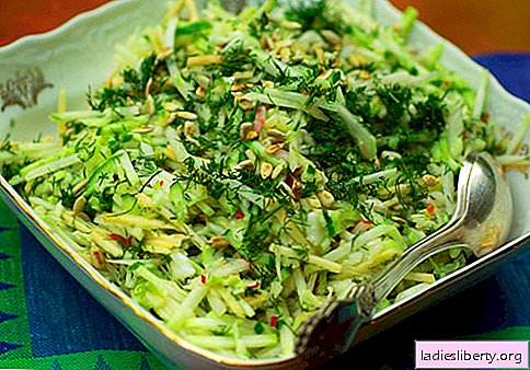 Fresh cucumber salad - a selection of the best recipes. How to properly and tasty to prepare a salad with fresh cucumber.