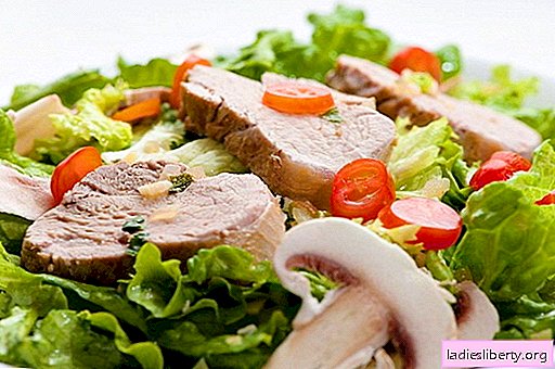 Salade de porc - les meilleures recettes. Comment cuire correctement et savoureux salade de porc.