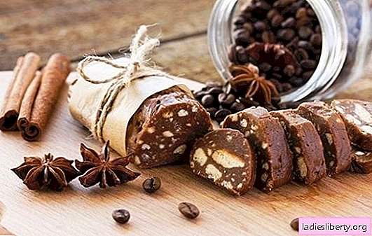 Chocolate sausage - recipes for a wonderful dessert. Cooking chocolate sausage from cookies, with cocoa, condensed milk, nuts