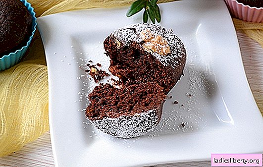 Muffin cokelat adalah awal yang baik untuk hari Anda. Resep foto selangkah demi selangkah dari penulis untuk muffin cokelat dengan semolina
