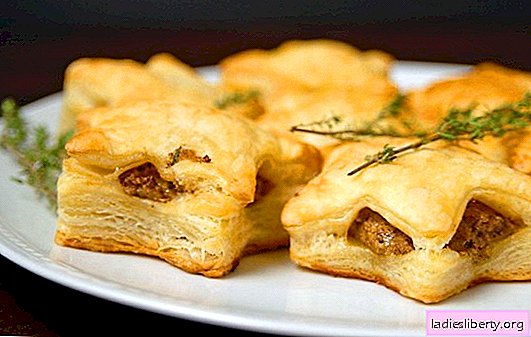 Puff pastry puffs with minced meat - crispy juicy pastries. A selection of the best puff pastry puff pastry recipes
