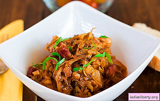 고기가 든 양배추 solyanka-전혀 짠 것이 아닙니다! 고기와 양배추, 버섯, 감자가 들어간 호지 포드 요리법 : 간단하고 복잡한
