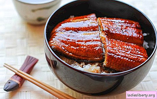 우나기 소스-일본 요리뿐만 아니라! 와인, 쌀 보드카, 야채, 장어, 꿀을 곁들인 수제 요리법
