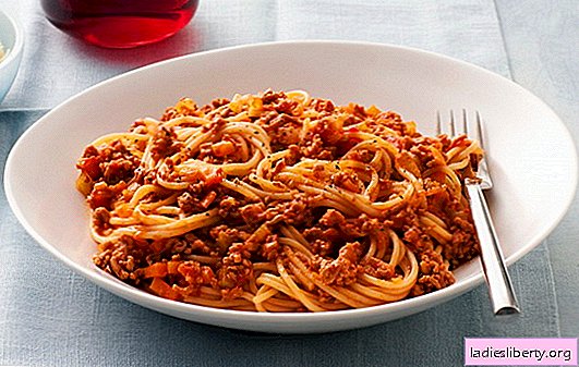 Spaghetti con carne picada y spaghetti con carne picada y pasta de tomate: ¡favorito! Las mejores recetas de espagueti con carne picada: es imposible pasar