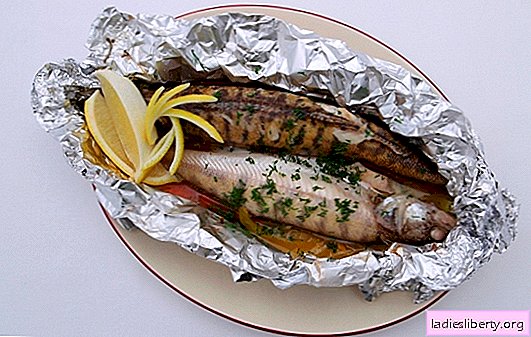 Pike perch in the oven in foil: on the menu - a noble, dietary fish. Interesting recipes for perch in the oven in foil: step by step