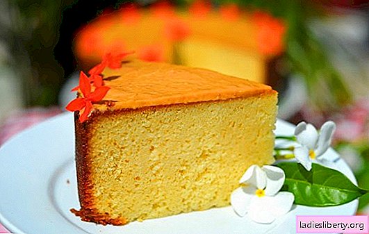 كعكة الإسفنج الجاف هي أبسط أساس للكعك الرائع. وصفة والتكنولوجيا لخبز البسكويت الجاف