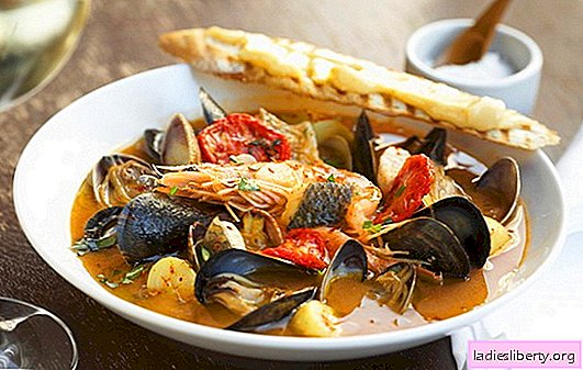 Bouillabaisse soup is an elite in our kitchen. Various recipes for soup "Bouillabaisse" with fish and seafood