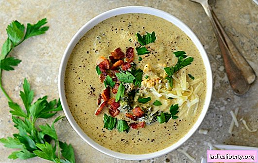 Sopa de brócoli y coliflor: ¡un original saludable primero! Recetas inusuales y tradicionales para sopas de brócoli y coliflor
