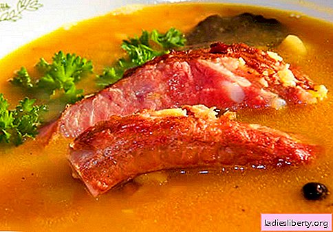Fläsksoppa - de bästa recepten. Hur man ordentligt och välsmakande kock soppa i fläsk buljong.